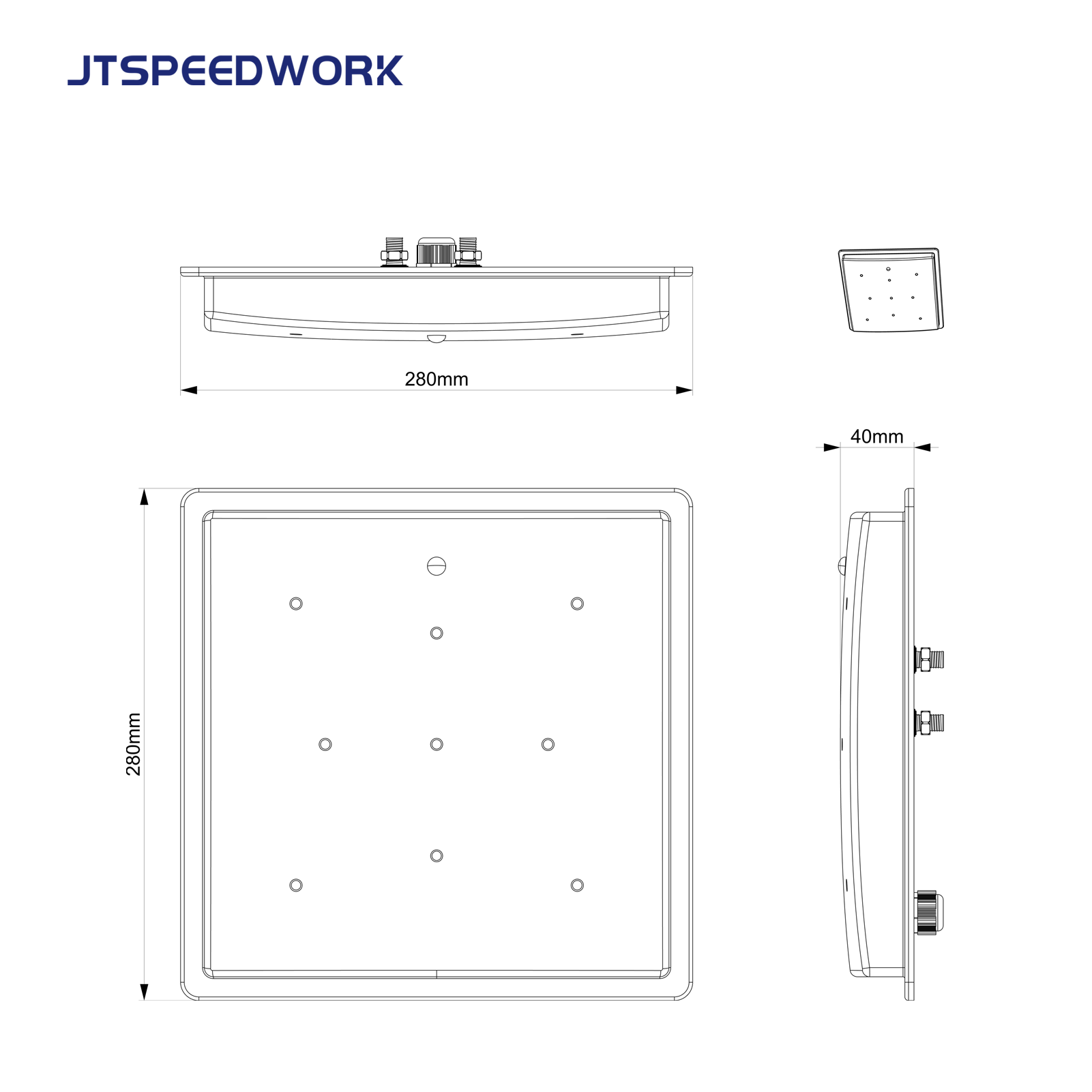 JT-8280A 0-6m UHF RFID-Lesegerät für mittlere Reichweite 860-960MHz
