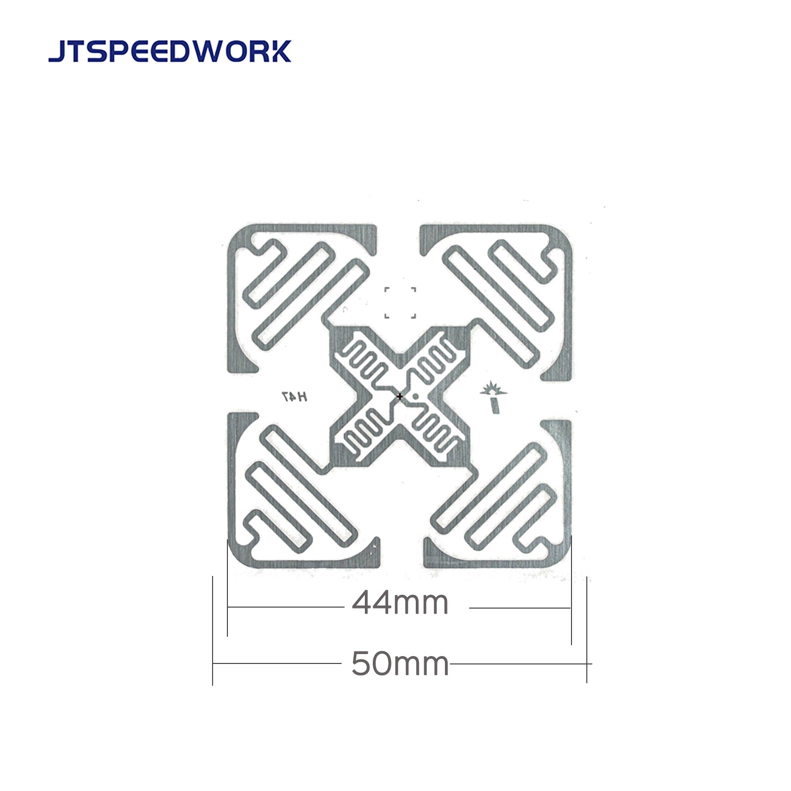 JT-IH47 50*50mm UHF RFID 860-960MHz UCODE 9 Aufkleber Etikett