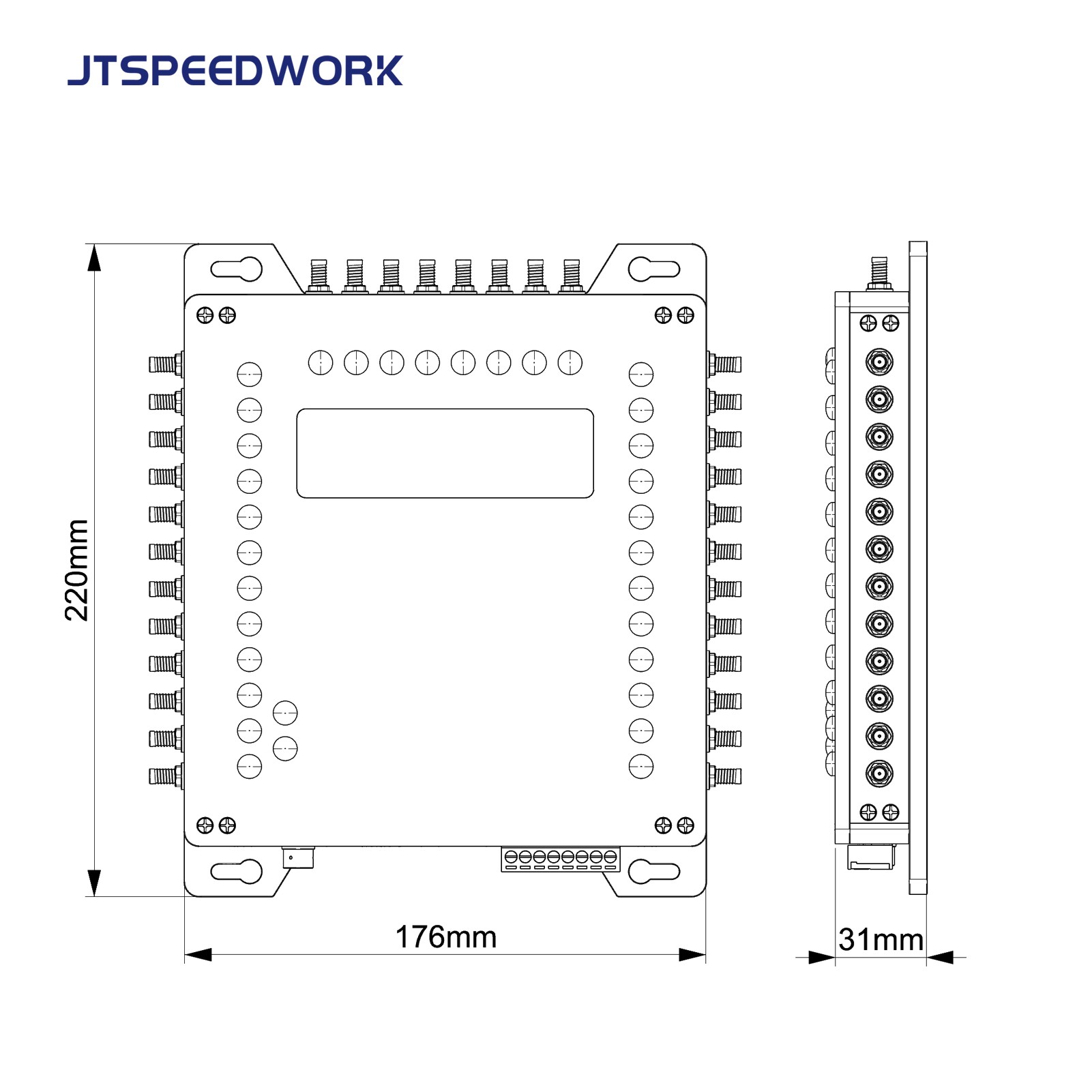 JT-932 32-Port UHF RFID-Festlesegerät Impinj R2000 Hohe Empfindlichkeit ISO18000-6C