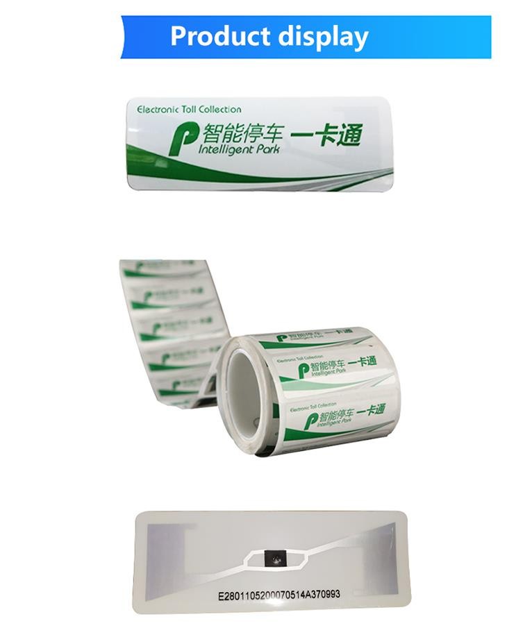 860-960MHz UHF RFID-Windschutzscheiben-Tag für Parken
