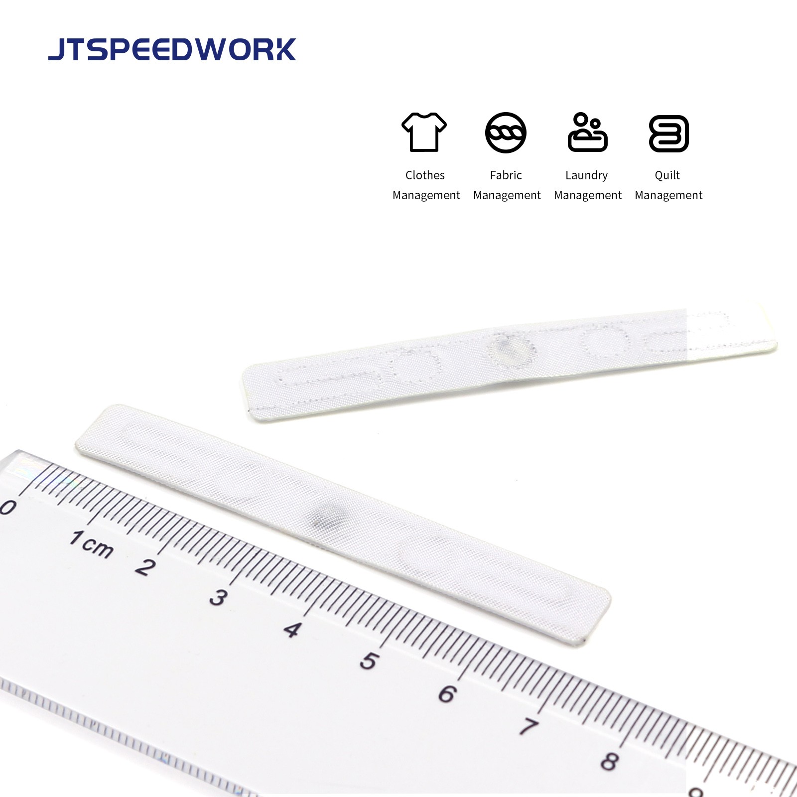 JT-F7010 70*10mm 860-960MHz UHF Textil-Wäsche-Waschmittel-RFID-Etikett