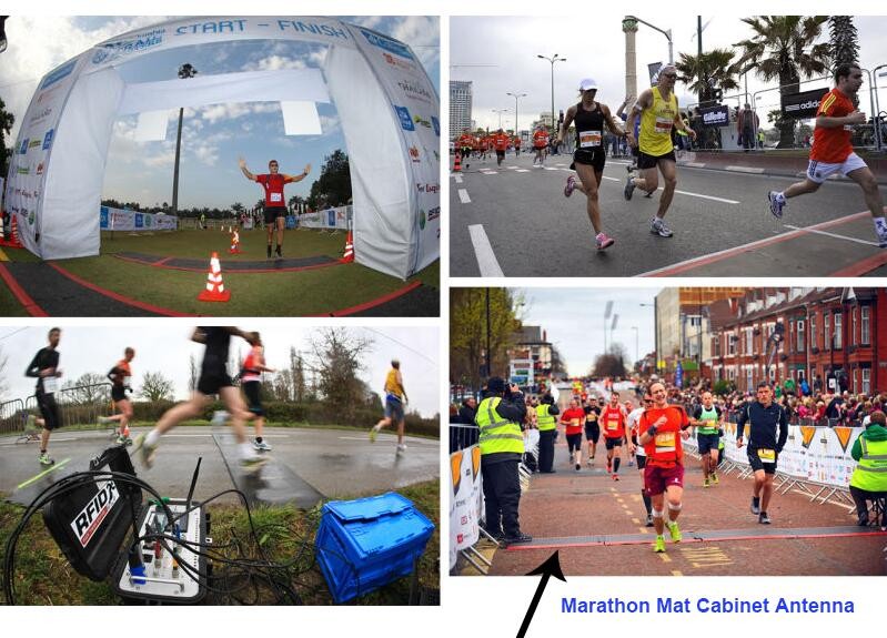 Blaue Marathon-Sport-Zeitmessung UHF RFID-Fußmattenantenne