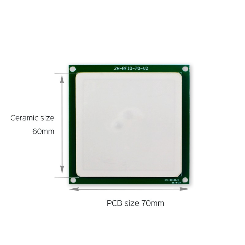 JT-T0060 4dBi UHF RFID-Keramikantenne 860–960 MHz RHCP Zirkularpolarisation, anpassbarer Anschluss