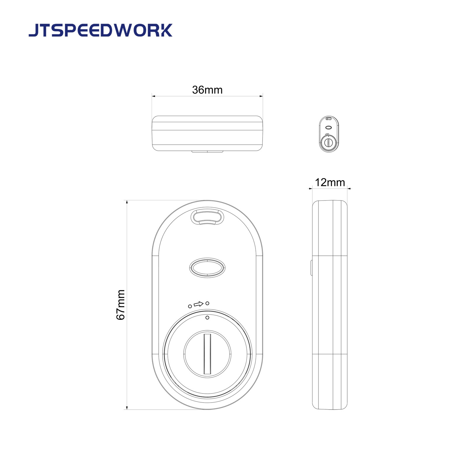 JT-T2483 2,4-GHz-Aktiv-RFID-Akustooptischer Tag mit Licht und Ton